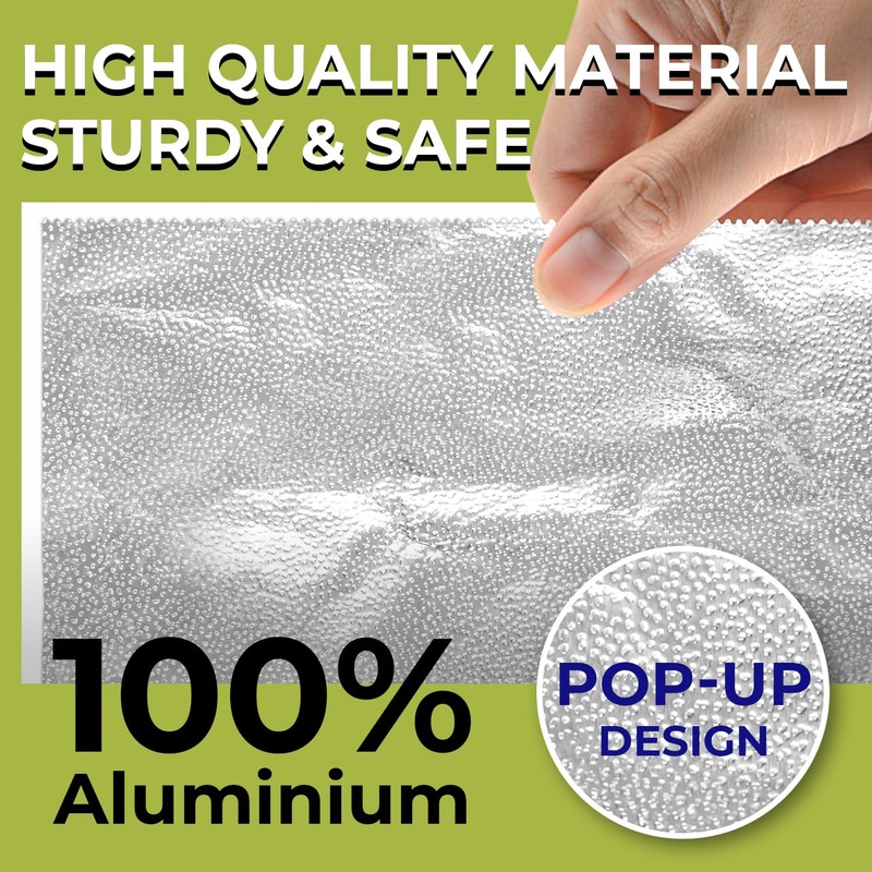 Biocean 500 Pre-Cut Aluminum Foil Sheets, 9" x 10.75" Pop-Up