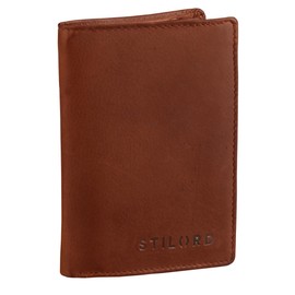 STILORD 'Logan' Wallet Leather Wallet Wallet Wallet Card Slot Leather, Cognac - Brown, coin purse