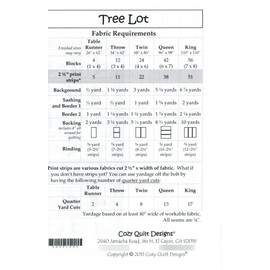 Tree Lot Quilt Pattern, Jelly Roll 2.5" Strip Set Friendly, 5 Sizes Options