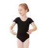 Daydance Lined Black Leotards for Girls Ballet, Dance, Gymnastics, Swim