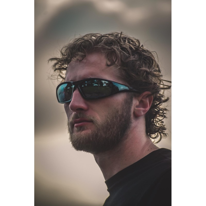 Birdz Eyewear Oriole Padded Motorcycle Glasses (Black Frame/Mirrored Brown Lens)