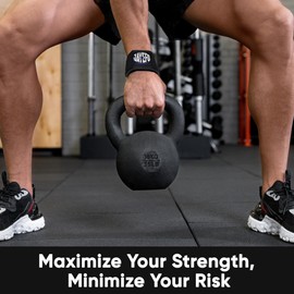 Jayefo Wrist Weight Lifting Straps – CrossFit Neoprene Padded Wrist Support, Training Hand Wraps Grip for Bodybuilding & Powerlifting, Deadlift Straps & Gym Grip Straps for Workout | (Blue-Simple)