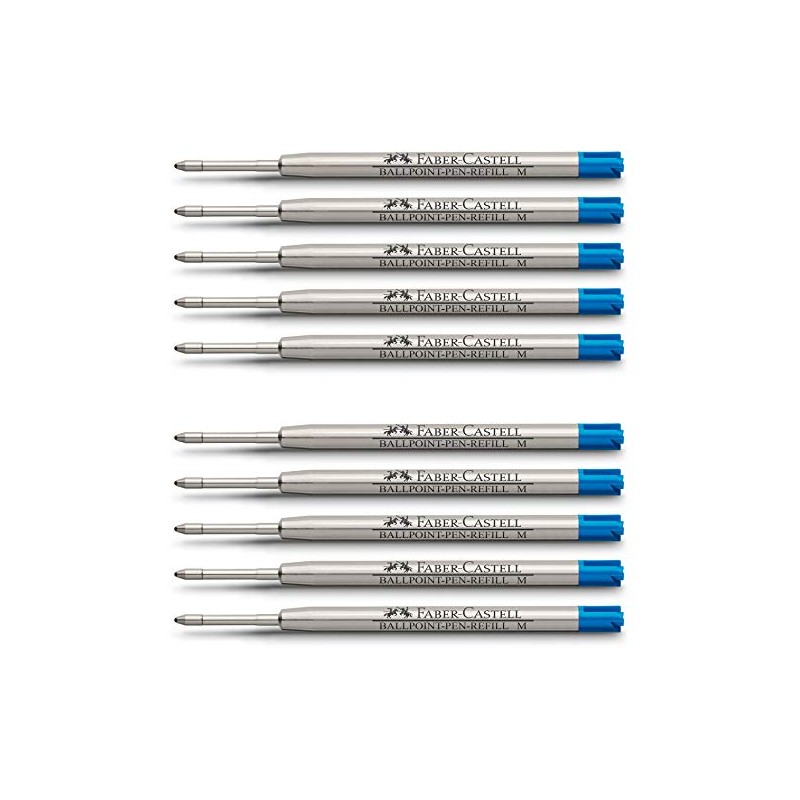 Faber-Castell 148741 Ballpoint Pen Refill M, Blue, Pack of 10