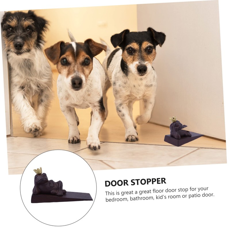 STOBOK Metal Door Wedge Stopper Cast Iron Door Stop for