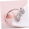 SAFIGLE Fashionable Zirconia Ring Bow Women's Jewelry Special Occasion for