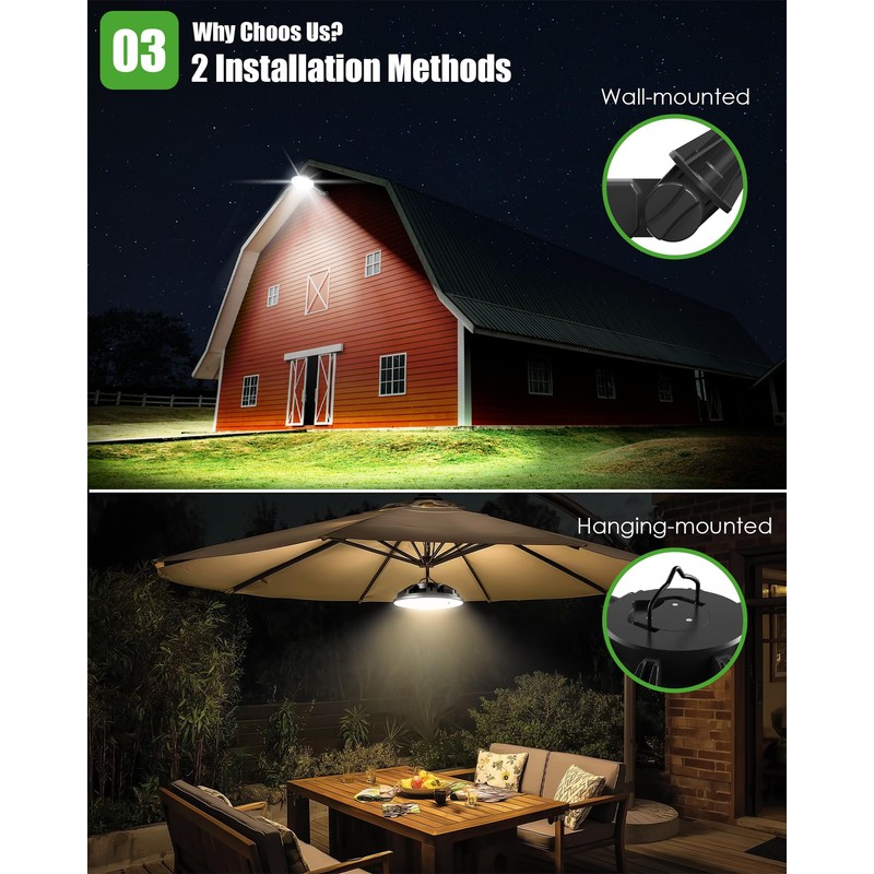 Ropelux Solar Lights Outdoor Indoor, 3500LM 4 Modes (1 All