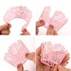 NANJIL Paper Cupcake Wrappers 50pcs/Pack, White Lace, Recyclable, for Wedding,