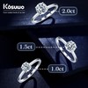 Kosuwo Moissanite Engagement Ring for Women, 1.0 Carat 925 Sterling