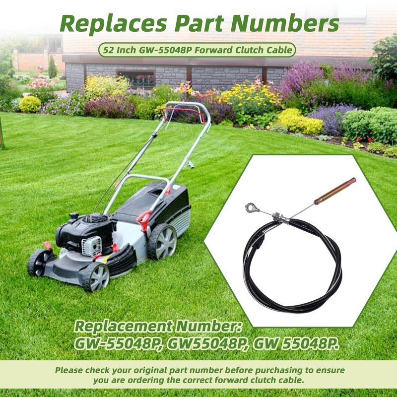 GW-55048P Forward Clutch Cable Compatible with Troy Bilt Bronco Tiller
