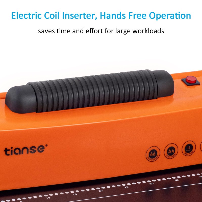 TIANSE Binding Machine, Spiral Coil Binder Machine, Manual Book Maker