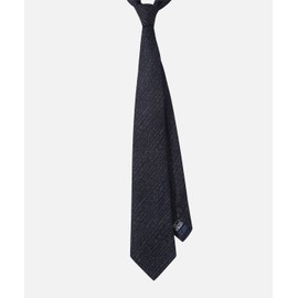 Easy-O Easy O Pattern Slub Wool Tie_Black