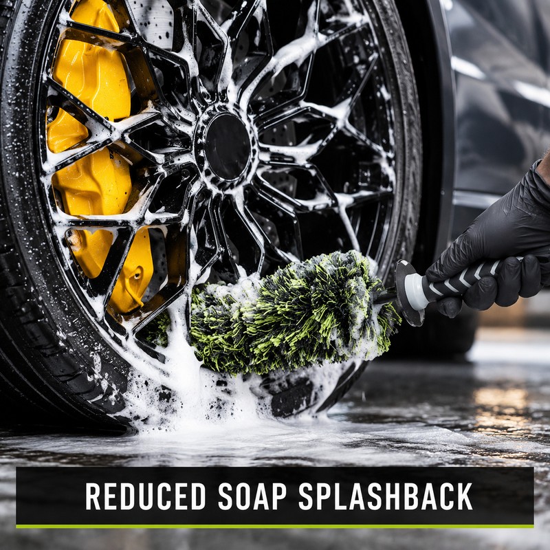 Car Wheel Rim Cleaning Brush for Vehicle Detailing – Ergonomic