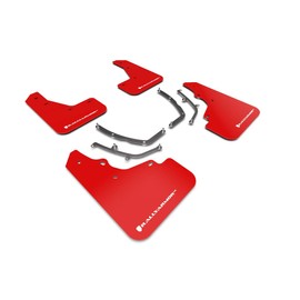 Rally Armor Red UR Mud Flap with White Logo FITS 2019+ Mazda3 GT Sport Hatch MF61-UR-RD/WH