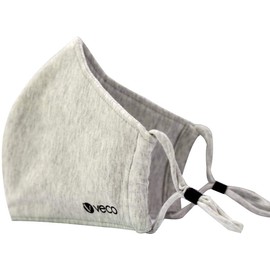 VECO Cotton Fabric Face Masks (Pack of 5) (Adult, Grey)