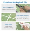 COMSTICKC Thicker Green Peel and Stick Backsplash,10 Pcs of 12''x12'',