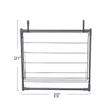 Household Essentials Metal Expandable Over the Door Drying Rack, Gray