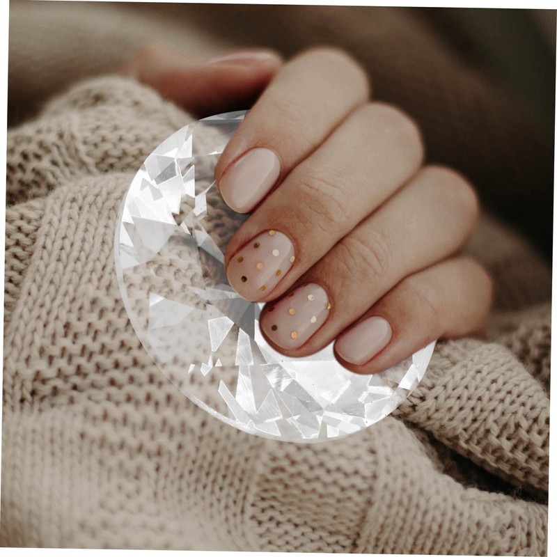 DECHOUS 2pcs Crystal Decoration for Manicure Photography Props Transparent Iridescent