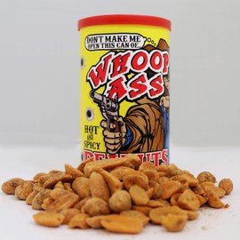 Whoop Ass Habanero Pepper Peanuts – 6 Oz. - Premium Gourmet Spicy Hot Peanuts – Perfect Hot and Spicy Peanuts - Try if you Dare!