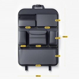 Singring Leather Car Backseat Organizer, Rear Seat Storage Pocket, Car Seat Back Protectors Kick Mats with Storage Pocket Waterproof Car Seat Back OrganizerCar Travel Accessories (1)