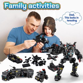 FORHISHER 700Pcs STEM Robot Building Block Toys for Boys Age 6 7 8 9 10 11 12,51 in 1 Educational Construction Building Bricks Engineering Set,Gift for 6 7 8 9 10 11 12+ Year Old Boys