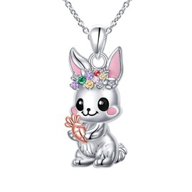 HOOHWE Guinea Pig/Penguin Necklace for Women 925 Sterling Silver Animal Necklaces with Pendant Chain Jewellery Gifts for Women Girls, Sterling Silver