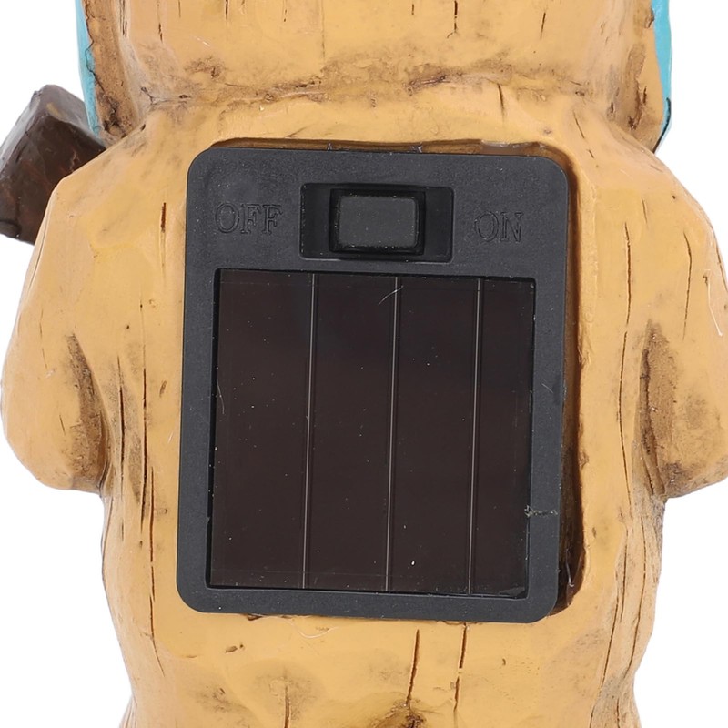FTVOGUE Double Tiki Totem Solar Lights Waterproof Yard Patio Decoration