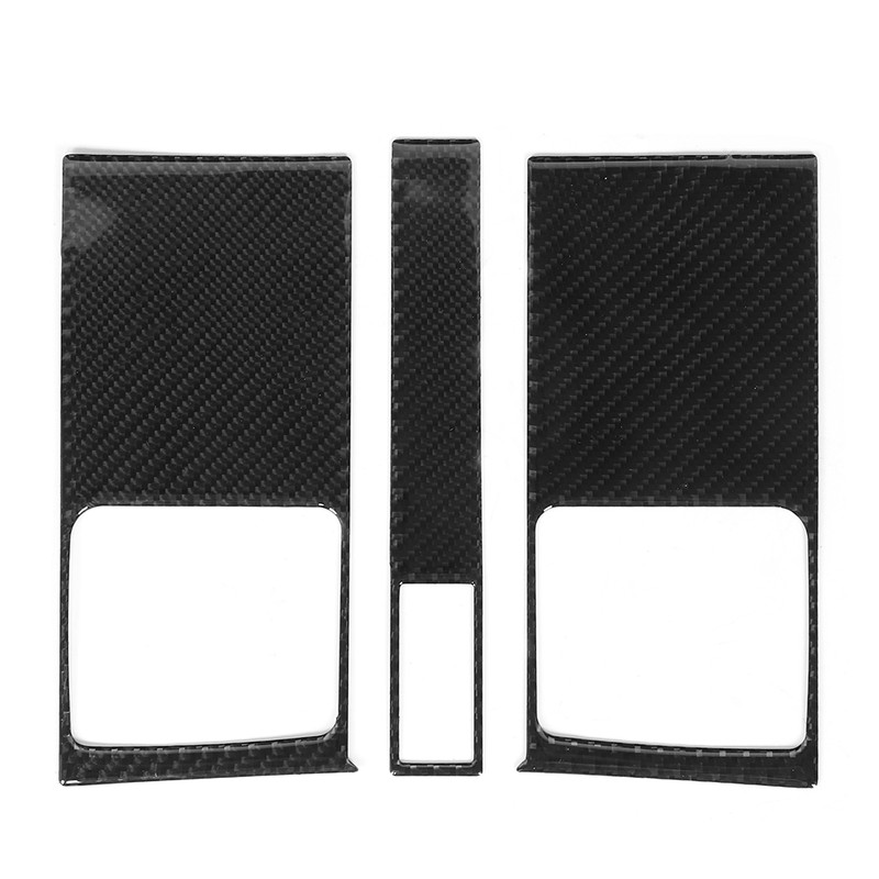 3Pcs Center Console Air Vent Cover Frame Carbon Fiber Outlet