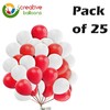 Red White Balloons 12 inch Metallic Chrome Balloons for Birthday