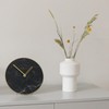 NexTime Table/Wall Clock-Diameter 20 cm-Glass/Metal-Black-'Marble, 20 x 0.8 cm