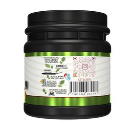 ACEITE DE COCO KE´TELA EXTRA VIRGEN PRENSADO EN FRIO 1KG KETO, KOSHER, SIN GLUTEN