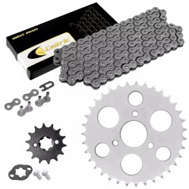 Caltric Drive Chain & Sprockets For Polaris Outlaw 90 2007-2014 428 Pitch 136 Link