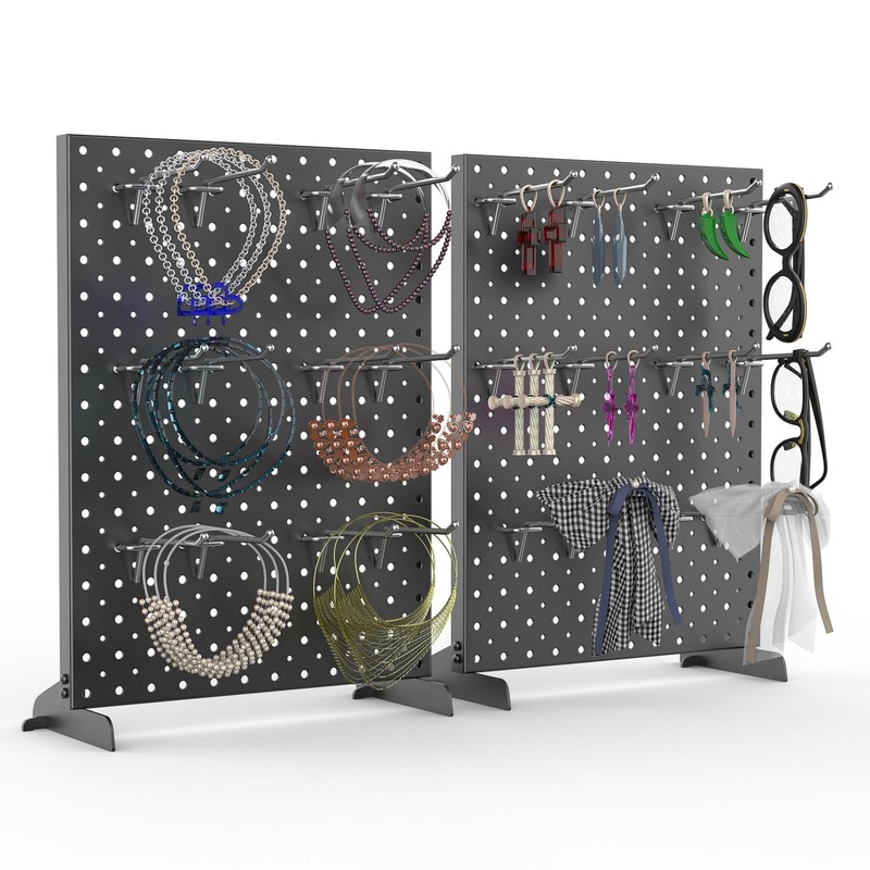 TORACK Pegboard Display Stand for Craft Shows & Fairs, Black,
