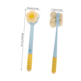 Outanaya Bath Sponge Back Brush with Handle Double-sided Exfoliating Scrubber for Bristles Loofah for Back and Foot Care Body Brush for Men Women