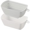 Akebono Sangyo MZ-3534 Colander Ball Chilitori Colander Bowl, Kaku, White,