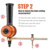 REXBETI Double Headed Sheet Metal Nibbler, Drill Attachment Metal Cutter