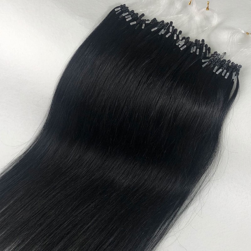 GOOFIT Hair Extensions Micro Loop Human Hair Extensions Remy Hair