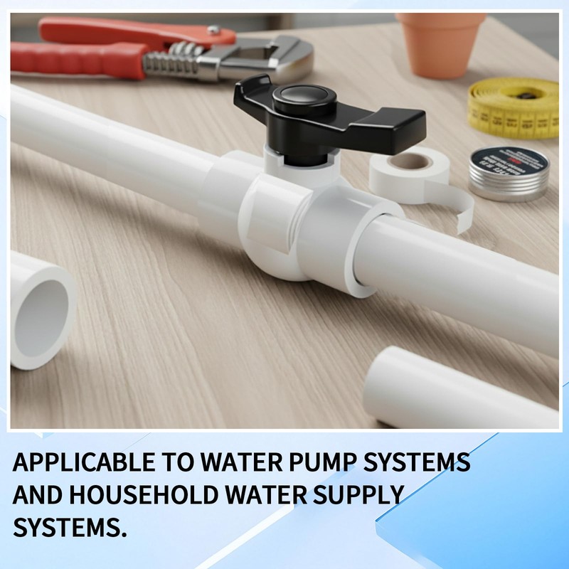 Boltigen 2 inch PVC Ball Valve, 2Pack Slip Full Flow