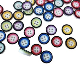 BaoQiu 150Pcs Size 1/2inch 13mm Sewing Buttons Assorted Colors Four Holes Resin Round Buttons Plastic Buttons for Clothes Children's Manual DIY Arts&Crafts Painting Handmade Ornament