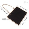 SUPVOX 4pcs Mini Hanging Chalkboard Signs Wooden Frame Rectangle Double-Sided