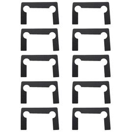 MDXing 10PCS 82x44mm Black Bathroom Clip Gaskets Non Slip Gasket Glass Hinge Replacement Screwdriver Remove Hinge Spacer
