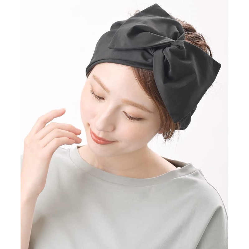 VingTAINE HB-122-BK- Hair Band, Wide, Wired, Ribbon, Simple, Hair Access