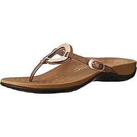 Vionic Karina Womens Toe-post Supportive Sandal Bronze - 9 Wide