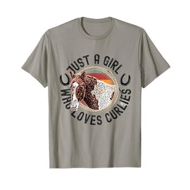 Just A Girl Who Loves Curlies Curly Horses Ponies Pony T-Shirt