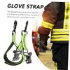 Sosoport 2pcs Reflective Firefighter Glove Straps Safety Clips for Gloves
