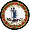 Virginia State Seal Patch Round 3" Diameter, Embroidered Iron On