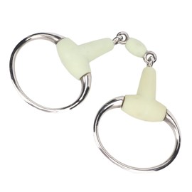 Stainless Steel Horse Racing Accessories Apple Flavour Rubber Wrapped Horse Bit Snaffle Bit Snaffle Horse Gag Thick Bit for Horse Racing