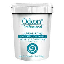 Odeon Professional Ultra-Lifting Powder Lightener, Hair Bleach Powder for Up to 9 Levels, Versatile Hair Lightener Powder Ideal for Balayage, Highlights, and Full Bleaching, 8oz