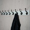 WEBI Rustic Coat Rack Wall Mount,5 Cast Iron Coat Hooks