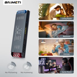 BRIMETI LED Transformer 24 V 200 W Driver Power Supply, Switching Power Supply LED Transformer 8.3 A AC 230 V to DC 24 Volt, Compact Extremely Thin Constant Voltage Low Voltage Transformer (Pack of 2)