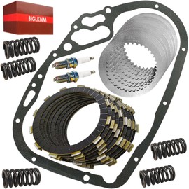 Boulevard Extra Plate Friction Steel Clutch Kit & Gasket & Spark Plug Fit for Suzuki Boulevard C90 C90T Intruder 1500 VL1500 Clutch Plates 21441-31D20 11482-38B20